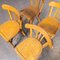 Bentwood Tri Back Dining Chairs in Honey from Baumann, 1950s, Set of 4 3