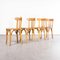 Bentwood Tri Back Dining Chairs in Honey from Baumann, 1950s, Set of 4 7