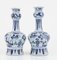 Late 18th Century Dutch Delft Vases with Bulbous Bases and Long Necks, Set of 2, Image 2