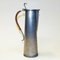 Vintage Pewter Jug with Leather Handle by Gunnar Havstad, Norway, 1950s 2