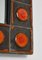Wall Mirror with Orange Ceramic Tiles attributed to Dietlinde Hein for Knabstrup, Denmark, 1960s 4