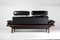 Mid-Century Modern Danish Black Leather and Teak Sofa by Komfort, 1970s 15