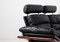 Mid-Century Modern Danish Black Leather and Teak Sofa by Komfort, 1970s 2