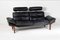 Modernes dänisches Mid-Century Sofa aus schwarzem Leder & Teak von Komfort, 1970er 5