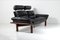 Modernes dänisches Mid-Century Sofa aus schwarzem Leder & Teak von Komfort, 1970er 4