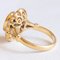 Anillo Daisy de oro amarillo de 18 kt con zafiro y diamantes de talla brillante, años 60, Imagen 5