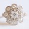 Bague Marguerite en Or Jaune et Blanc 18 Carats avec Diamants, 1950s-1960s 2