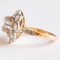 18 Karat Yellow & White Gold Daisy Ring with Diamonds, 1950s-1960s 4