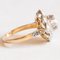 18 Karat Yellow & White Gold Daisy Ring with Diamonds, 1950s-1960s 8