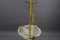 French Art Deco Alabaster and Bronze Thistle Pendant Light, 1920s 19