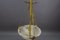 Lámpara colgante Thistle francesa Art Déco de alabastro y bronce, años 20, Imagen 19