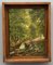Paseo de los artistas, Sous-Bois de Spa, siglo XX, óleo sobre tabla, enmarcado, Imagen 1