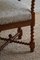 Englischer Barock Stuhl mit Gedrehten Beinen aus Eiche, 1920er 15