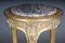 Mesa auxiliar Luis XV en oro tallado con tablero de mármol, Imagen 7