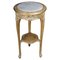 Louis XV Carved Gold Side Table with Marble Top, Image 1