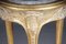 Louis XV Beistelltisch aus geschnitztem Gold mit Marmorplatte 9