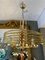 Lámpara de araña italiana bañada en oro y cristal de Murano atribuida a Gaetano Sciolari, años 60, Imagen 18