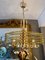 Lámpara de araña italiana bañada en oro y cristal de Murano atribuida a Gaetano Sciolari, años 60, Imagen 17