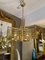 Lámpara de araña italiana bañada en oro y cristal de Murano atribuida a Gaetano Sciolari, años 60, Imagen 7