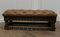 Arts & Crafts Chesterfield Buttoned Leather Oak Footstool, 1890s 8