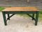 Large Industrial Workbench with Green Base, 1940s 5