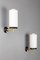 Mid-Century Wall Lights in Brass and Glass, Set of 2 2