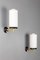 Mid-Century Wall Lights in Brass and Glass, Set of 2, Image 2