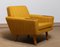 Mid-Century Scandinavian Fabric Lounge / Club Chair with Teak Paws, Denmark, 1950s, Image 1