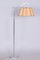Lampada da terra Bauhaus in metallo cromato con paralume in pergamena, Repubblica Ceca, XX secolo, anni '20, Immagine 1