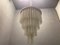 Large Mid-Century Textured Glass Tube Chandelier, 1960s 5