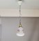 Small Mid-Century White Opaline Bell Shaped Hanging Lamp with Dutch Landscapes, 1960s 4