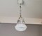 Small Mid-Century White Opaline Bell Shaped Hanging Lamp with Dutch Landscapes, 1960s 5