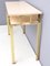 Postmodern Pale Pink Formica and Brass Console Table with Wall Mirror, Italy, 1970s, Set of 2, Image 12