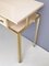 Postmodern Pale Pink Formica and Brass Console Table with Wall Mirror, Italy, 1970s, Set of 2, Image 11