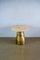 Vintage End Table Cast Brass Marble Table, 1985 1