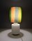 Lámpara de mesa vintage de vidrio revestido con tres opciones de luces de Stilnovo, Italia, años 60, Imagen 5