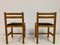 Pine Dining Chairs in Brown Boucle, 1970s, Set of 6 3