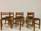 Pine Dining Chairs in Brown Boucle, 1970s, Set of 6 8