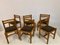 Pine Dining Chairs in Brown Boucle, 1970s, Set of 6 9