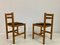 Pine Dining Chairs in Brown Boucle, 1970s, Set of 6 4