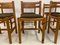 Pine Dining Chairs in Brown Boucle, 1970s, Set of 6 10