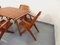 Mesa de jardín vintage y sillas de madera, años 60, Imagen 12