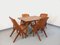 Table de Jardin et Chaises en Bois Vintage, 1960s 7