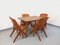 Tavolo da giardino vintage e sedie in legno, anni '60, Immagine 7