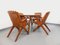 Mesa de jardín vintage y sillas de madera, años 60, Imagen 10