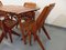 Mesa de jardín vintage y sillas de madera, años 60, Imagen 13