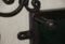 Black Forged Iron Wall Rack Entryway Mirror, 1950s, Image 8