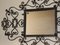 Black Forged Iron Wall Rack Entryway Mirror, 1950s 14