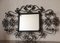 Black Forged Iron Wall Rack Entryway Mirror, 1950s 16