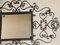 Black Forged Iron Wall Rack Entryway Mirror, 1950s, Image 15